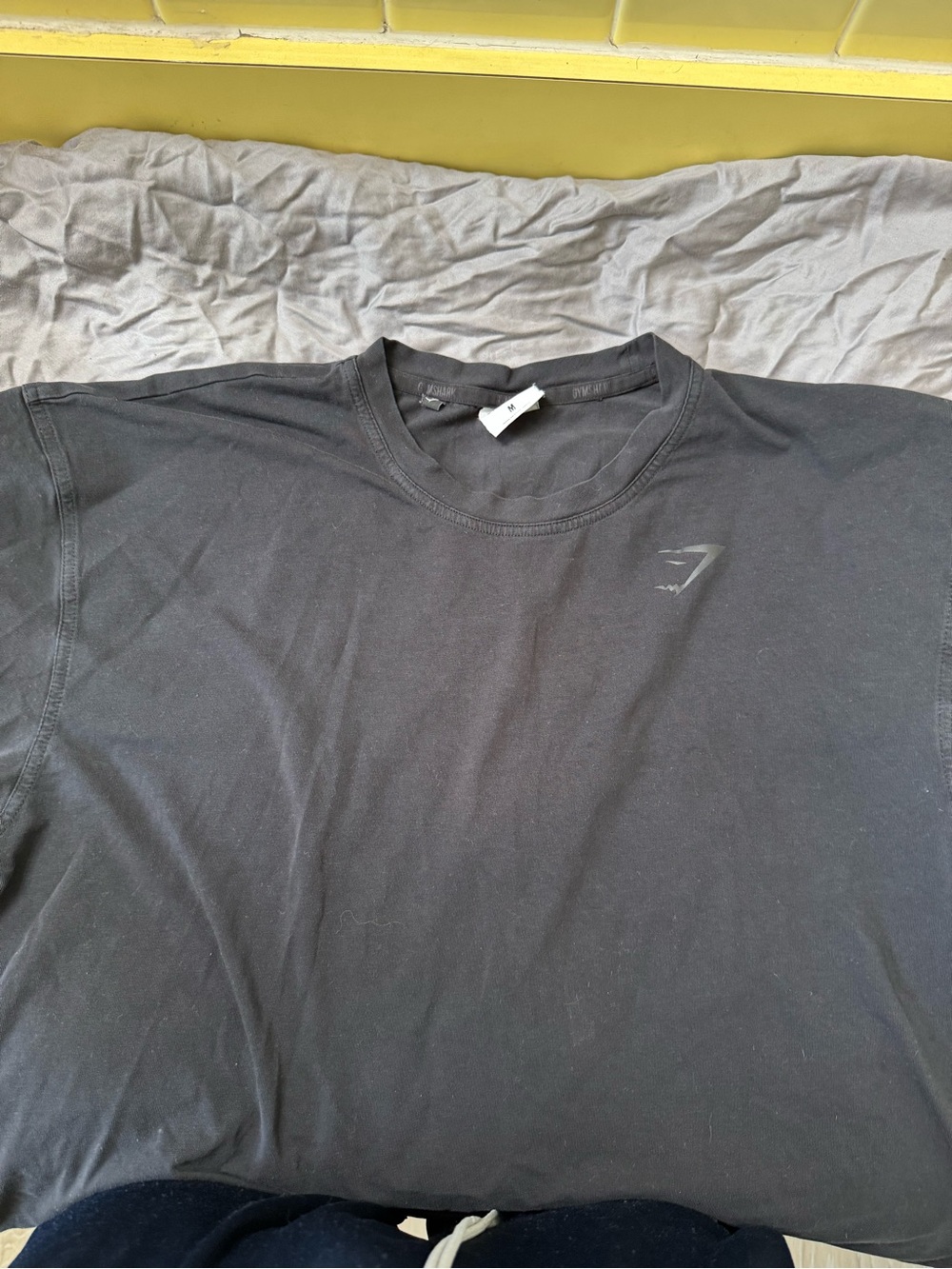 Gymshark Black Short Sleeve Crew Tee with Subtle Logo